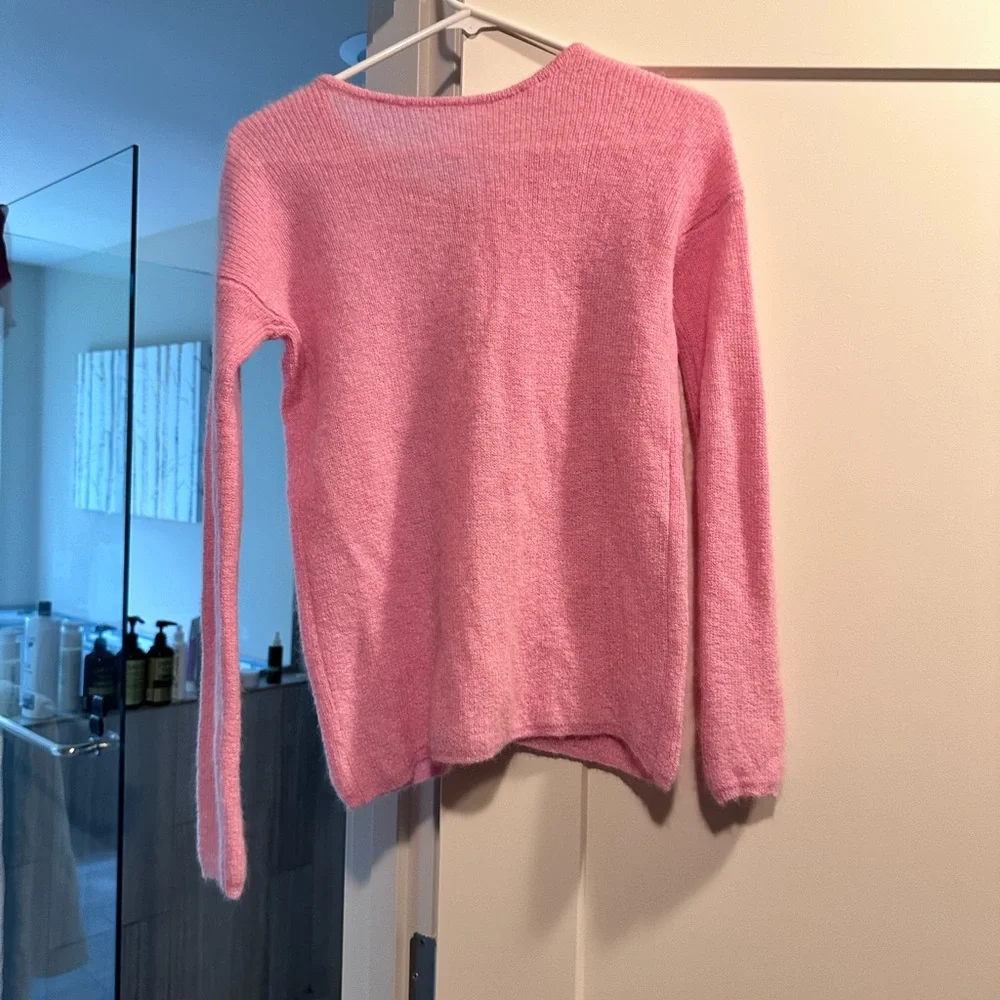 Sezane xxs Gaspard Sweater Jumper Cardigan Candy Pink EUC - Picture 3 of 4